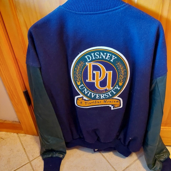 Disney University DU XL Bomber Jacket USA Rare VTG "E Pluribus Mousum" - Picture 1 of 6